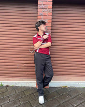 Load image into Gallery viewer, Maroon High Street Racing Zipper Polo T-Shirt - Aesthetic Gen
