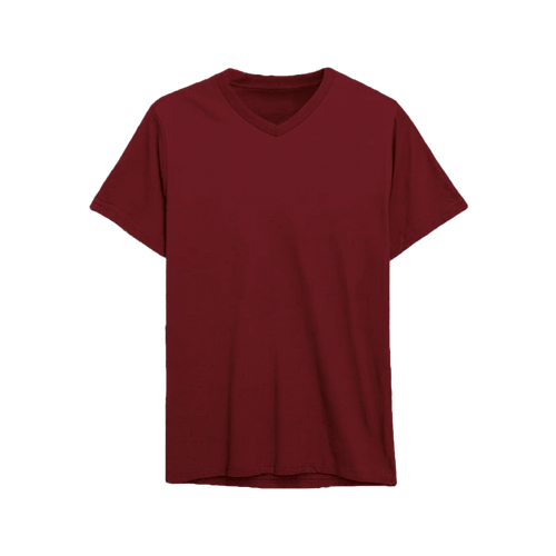 Maroon V - Neck T-Shirt - Aesthetic Gen