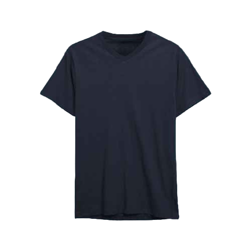 Navy Blue V - Neck T-Shirt - Aesthetic Gen