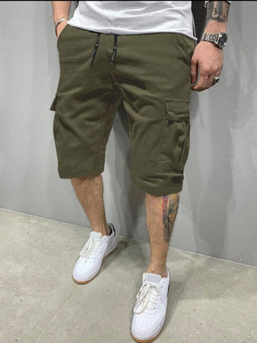 Olive Green Cargo Shorts - Aesthetic Gen