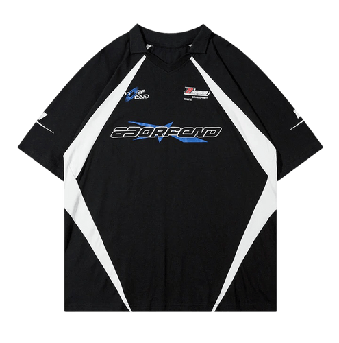 Pack of 2 Racing and American Vintage Lapel Polo T-shirt - Aesthetic Gen
