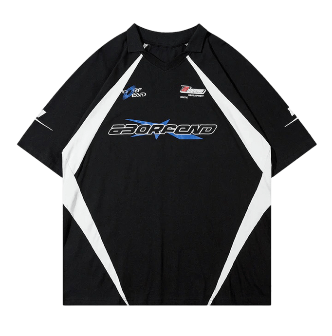 Pack of 2 Racing and American Vintage Lapel Polo T-shirt - Aesthetic Gen