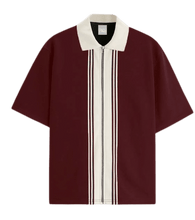 Load image into Gallery viewer, Pack Of 2 Zipper Striped Polo Shirt - Aesthetic Gen
