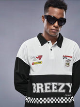 Load image into Gallery viewer, Racing EMRG Men&#39;s Casual Color Block Full Sleeves Polo T-Shirt - Aesthetic Gen
