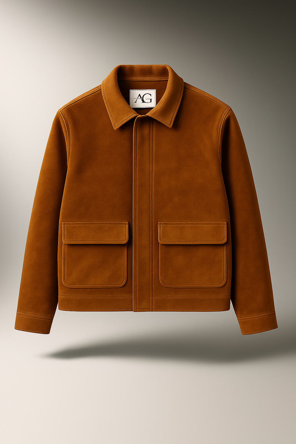 Cinnamon Brown Turkish Velvet Zipper Coat -Unisex