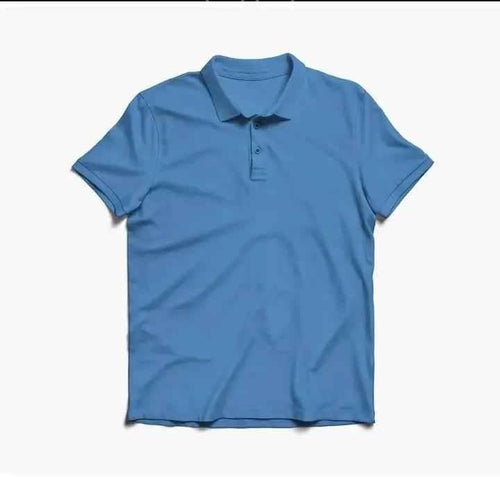 SEA BLUE POLO TEE - Aesthetic Gen