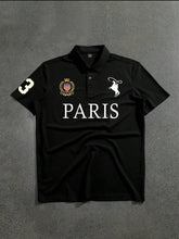 Load image into Gallery viewer, Trends Manfinity Mode Letter Print Black Polo Shirt - Aesthetic Gen
