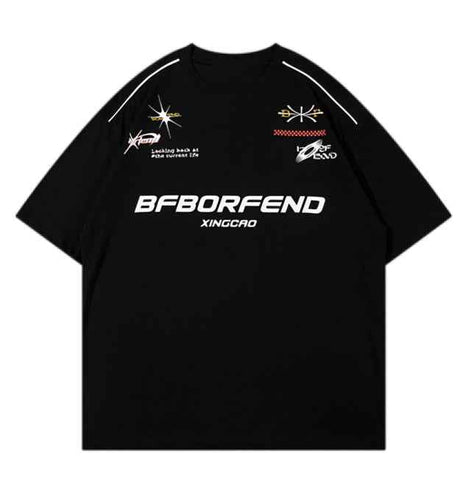 Vintage Black Drop Shoulder Tee - Aesthetic Gen