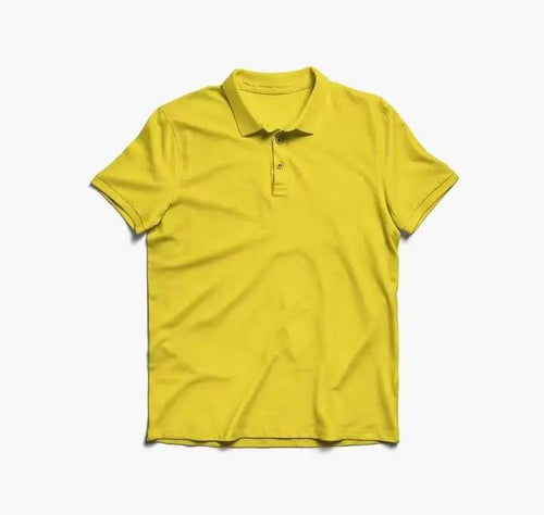 YELLOW POLO TEE-Aesthetic Gen