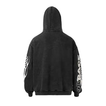 Load image into Gallery viewer, Black Washed Zip-Up Hoodies &quot;RACE&quot;

